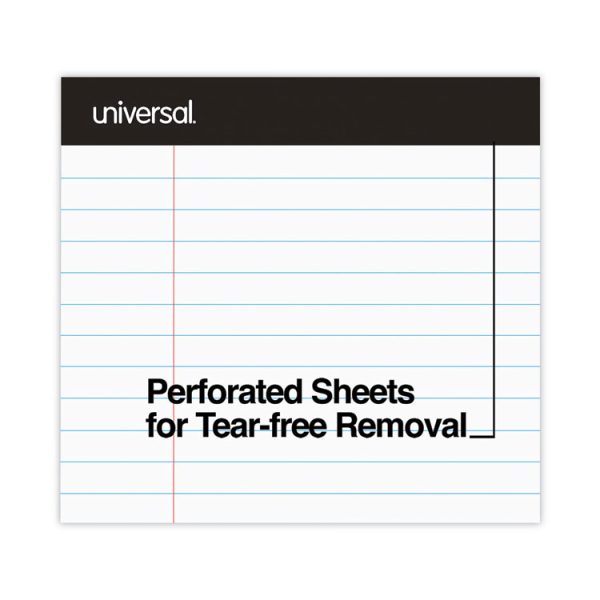 Premium Ruled Writing Pads With Heavy-Duty Back, Wide/legal Rule, Black Headband, 50 White 8.5 X 11 Sheets, 6/pack - Image 5