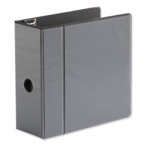 Deluxe Easy-To-Open D-Ring View Binder, 3 Rings, 5" Capacity, 11 X 8.5, Black