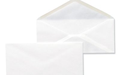 Open-Side Business Envelope, #10, Monarch Flap, Gummed Closure, 4.13 x 9.5, White, 500/Box