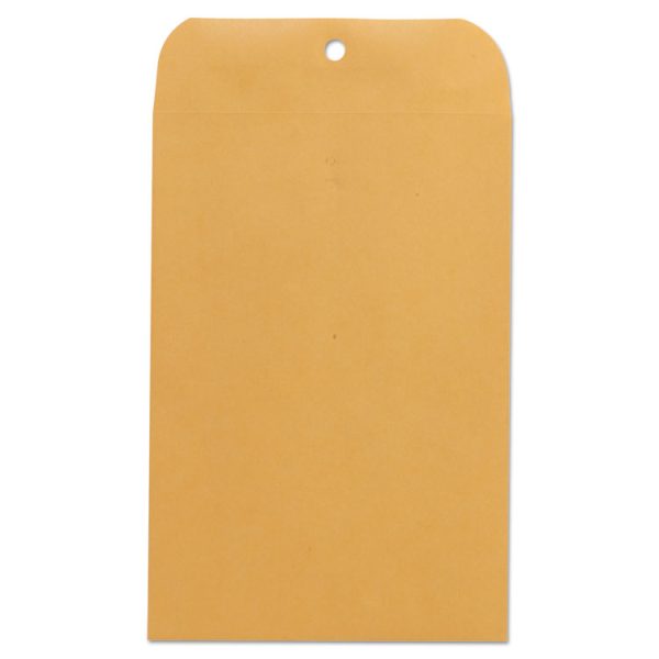 Kraft Clasp Envelope, #63, Square Flap, Clasp/gummed Closure, 6.5 X 9.5, Brown Kraft, 100/box - Image 2