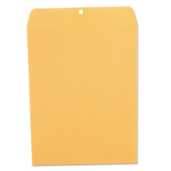 Kraft Clasp Envelope, 28 lb Bond Weight Kraft, #97, Square Flap, Clasp/Gummed Closure, 10 x 13, Brown Kraft, 100/Box - Image 2