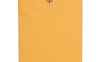 Kraft Clasp Envelope, 28 lb Bond Weight Kraft, #97, Square Flap, Clasp/Gummed Closure, 10 x 13, Brown Kraft, 100/Box