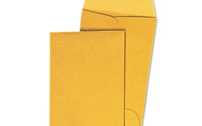 Kraft Coin Envelope, #1, Round Flap, Gummed Closure, 2.25 X 3.5, Light Brown Kraft, 500/box