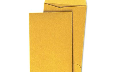 Kraft Coin Envelope, #7, Round Flap, Gummed Closure, 3.5 X 6.5, Light Brown Kraft, 500/box