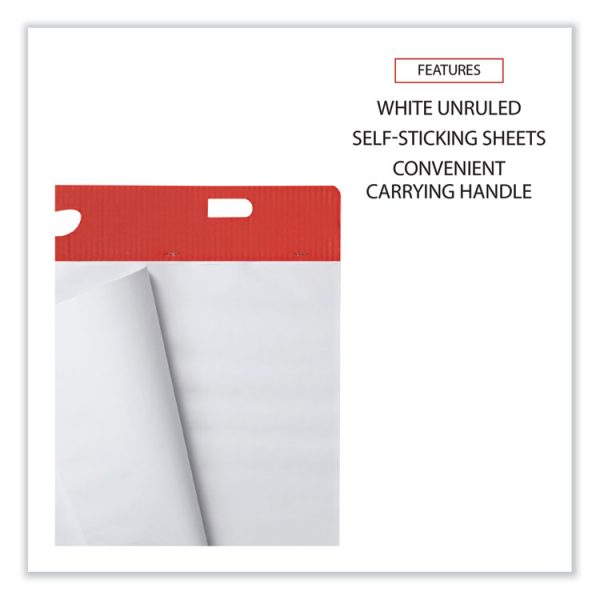 Self-Stick Easel Pad, Unruled, 25 x 30, White, 30 Sheets, 2/Carton - Image 3