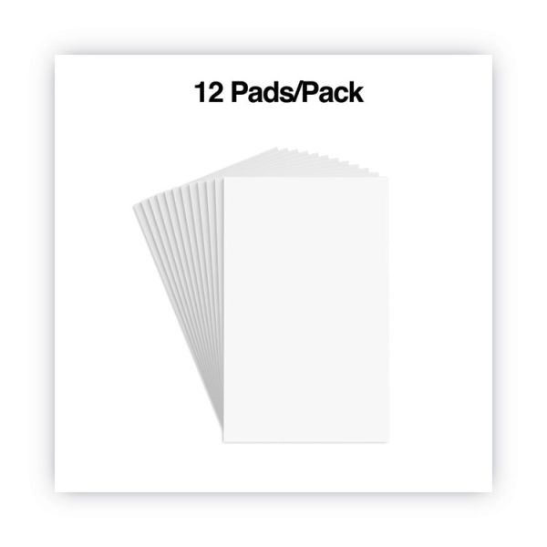 Scratch Pads, Unruled, 5 x 8, White, 100 Sheets, 12/Pack - Image 2