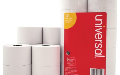 Impact And Inkjet Print Bond Paper Rolls, 0.5″ Core, 1.75″ X 138 Ft, White, 10/pack