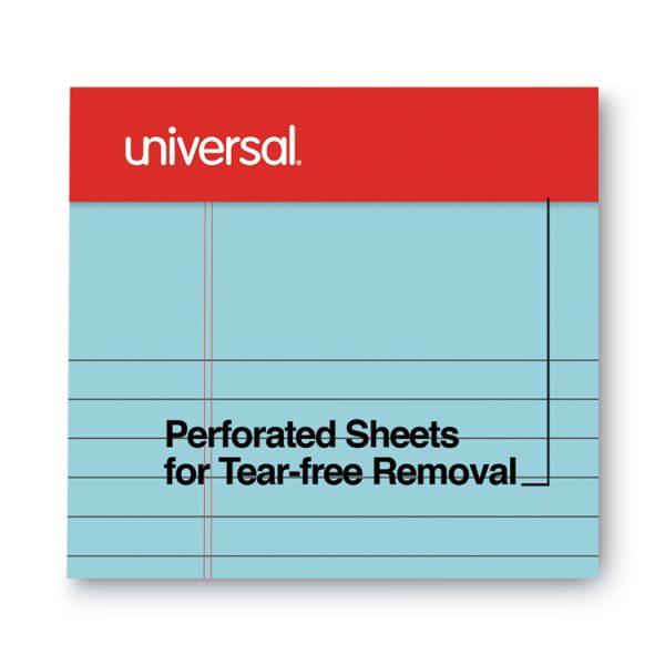 Colored Perforated Ruled Writing Pads, Narrow Rule, 50 Blue 5 X 8 Sheets, Dozen - Image 4