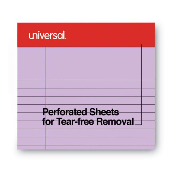 Colored Perforated Ruled Writing Pads, Narrow Rule, 50 Orchid 5 X 8 Sheets, Dozen - Image 4