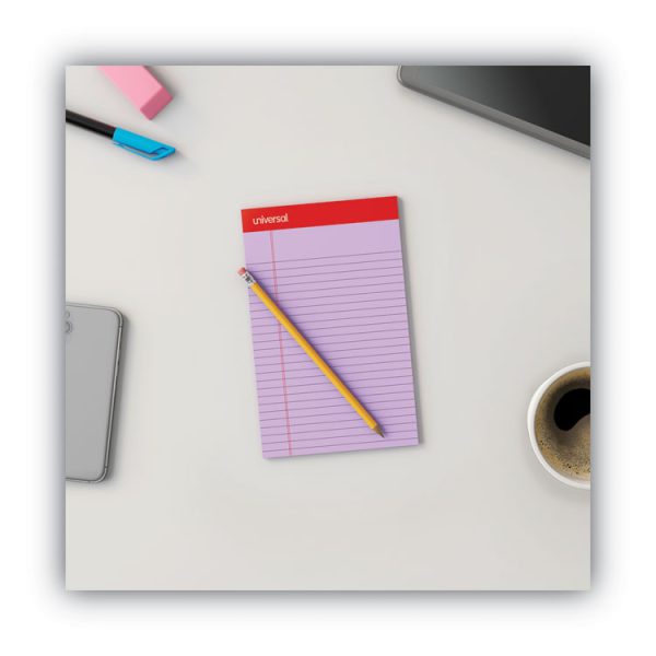 Colored Perforated Ruled Writing Pads, Narrow Rule, 50 Orchid 5 X 8 Sheets, Dozen - Image 7