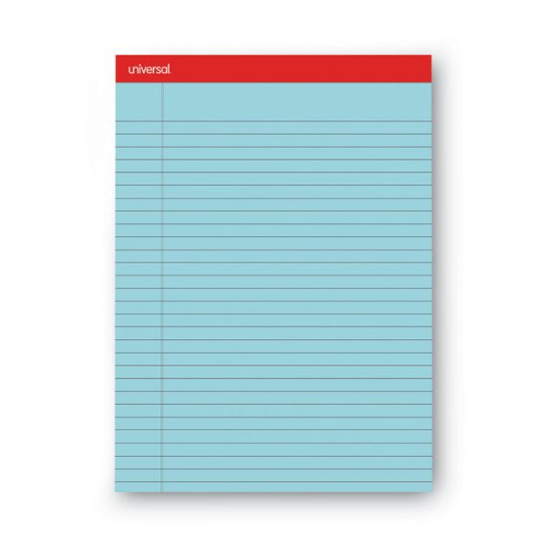 Colored Perforated Ruled Writing Pads, Wide/legal Rule, 50 Blue 8.5 X 11 Sheets, Dozen