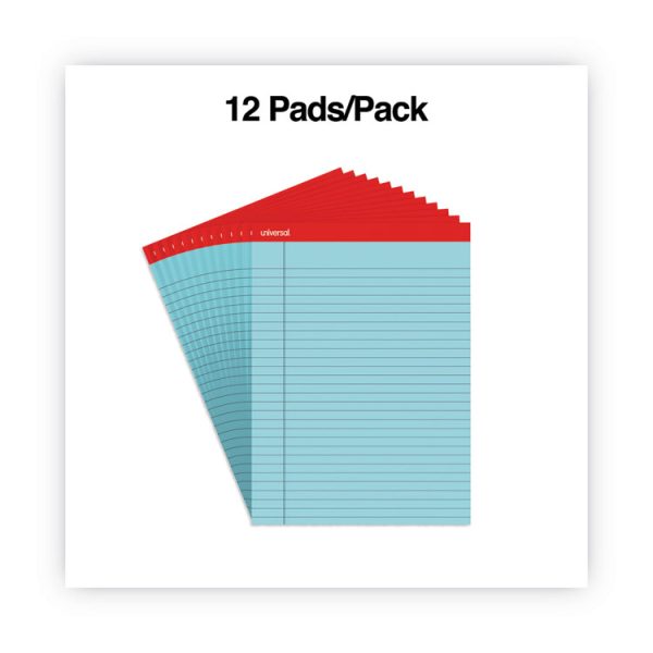 Colored Perforated Ruled Writing Pads, Wide/legal Rule, 50 Blue 8.5 X 11 Sheets, Dozen - Image 2