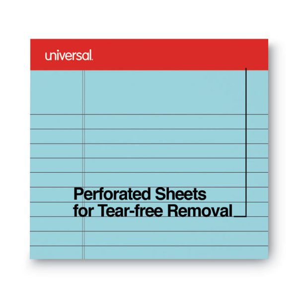 Colored Perforated Ruled Writing Pads, Wide/legal Rule, 50 Blue 8.5 X 11 Sheets, Dozen - Image 4