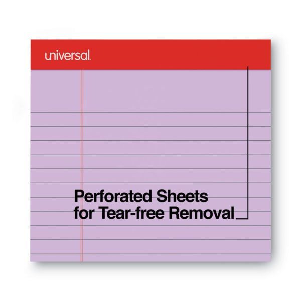 Colored Perforated Ruled Writing Pads, Wide/legal Rule, 50 Orchid 8.5 X 11 Sheets, Dozen - Image 4