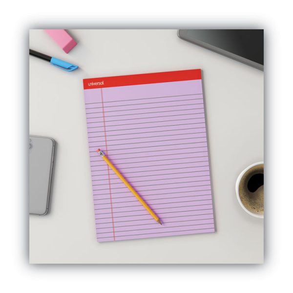 Colored Perforated Ruled Writing Pads, Wide/legal Rule, 50 Orchid 8.5 X 11 Sheets, Dozen - Image 7