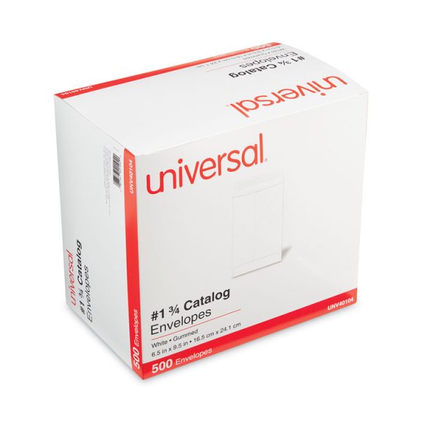 Catalog Envelope, 24 lb Bond Weight Paper, #1 3/4, Square Flap, Gummed Closure, 6.5 x 9.5, White, 500/Box - Image 4