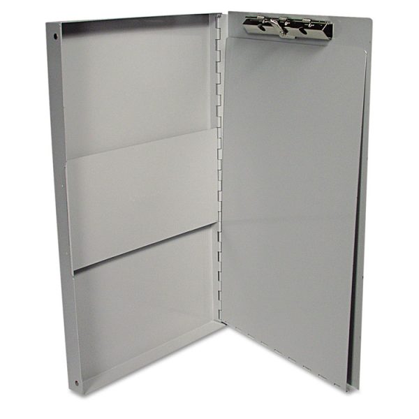 Deluxe Aluminum Document Box, 0.4" Clip Capacity, Holds 8.5 x 11 Sheets, Aluminum - Image 2