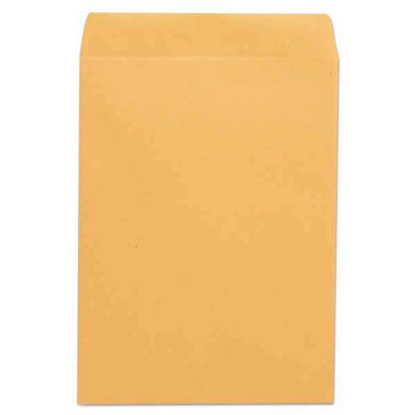Catalog Envelope, 24 lb Bond Weight Paper, #10 1/2, Square Flap, Gummed Closure, 9 x 12, Brown Kraft, 250/Box - Image 2
