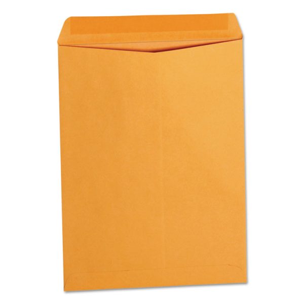 Catalog Envelope, 24 lb Bond Weight Paper, #10 1/2, Square Flap, Gummed Closure, 9 x 12, Brown Kraft, 250/Box - Image 4