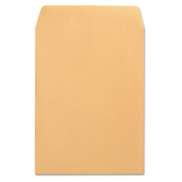 Catalog Envelope, 28 lb Bond Weight Kraft, #10 1/2, Square Flap, Gummed Closure, 9 x 12, Brown Kraft, 250/Box - Image 2