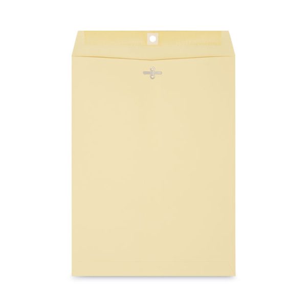 Kraft Clasp Envelope, #10 1/2, Square Flap, Clasp/gummed Closure, 9 X 12, Brown Kraft, 100/box - Image 2