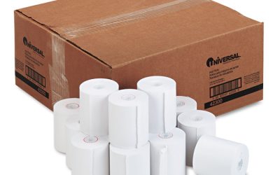 Impact And Inkjet Printing Bond Paper Rolls, 0.5″ Core, 3″ X 165 Ft, White, 50/carton