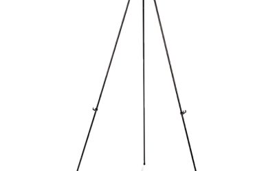 Heavy-Duty Instant Setup Foldaway Easel, Adjusts 25″ to 63″ High, Aluminum, Black