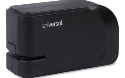 Half-Strip Electric Stapler With Staple Channel Release Button, 20-Sheet Capacity, Black