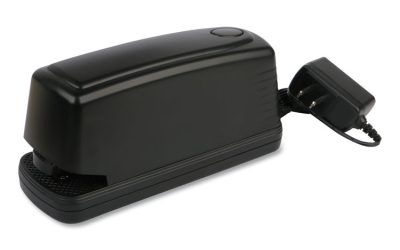 Electric Stapler with Staple Channel Release Button, 20-Sheet Capacity, Black