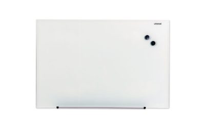 Frameless Magnetic Glass Marker Board, 36 x 24, Translucent Frost Surface
