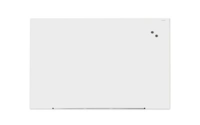 Frameless Magnetic Glass Marker Board, 72 x 48, White Surface