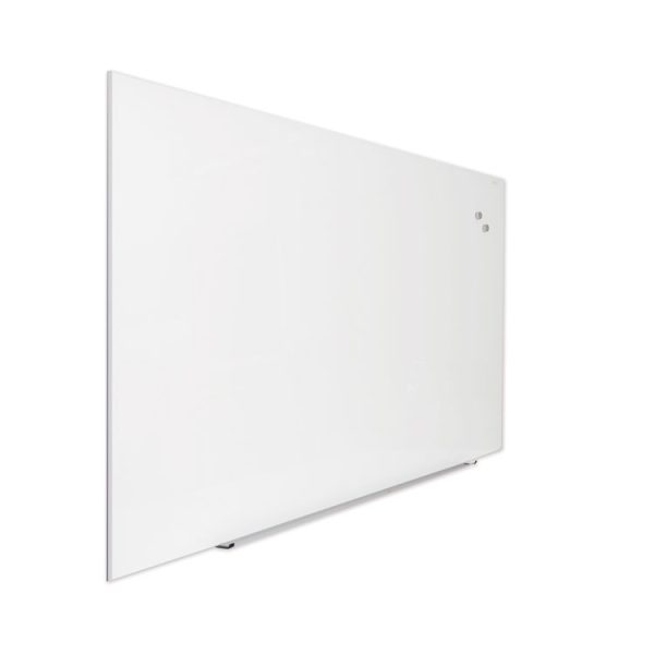 Frameless Magnetic Glass Marker Board, 72 x 48, White Surface - Image 3