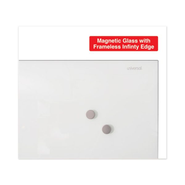 Frameless Magnetic Glass Marker Board, 72 x 48, White Surface - Image 5