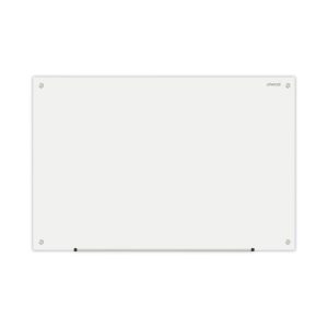 Frameless Glass Marker Board, 36 x 24, White Surface