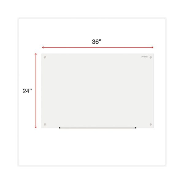 Frameless Glass Marker Board, 36 x 24, White Surface - Image 3