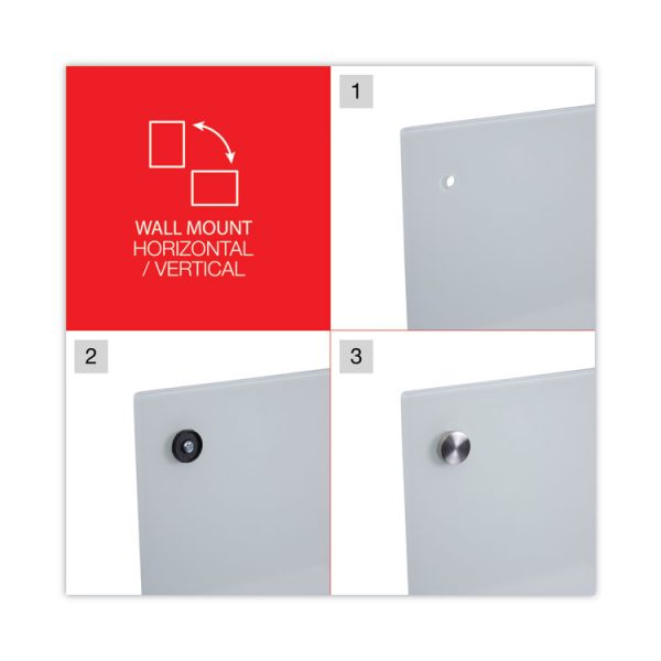 Frameless Glass Marker Board, 48 x 36, White Surface - Image 5