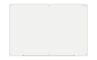 Frameless Glass Marker Board, 72 x 48, White Surface