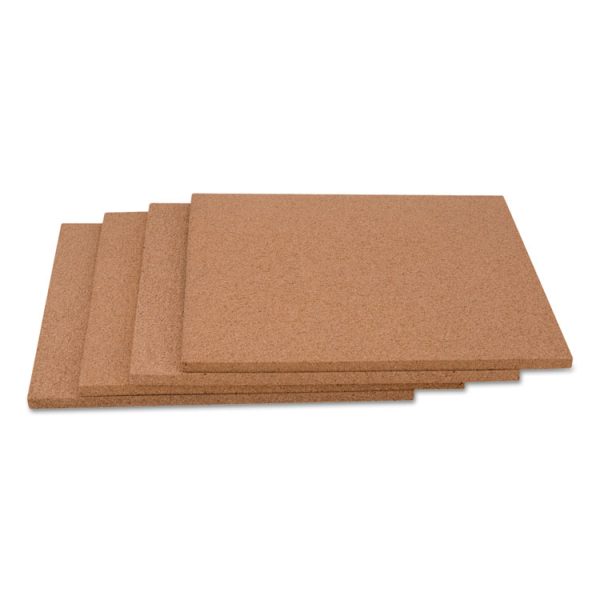 Cork Tile Panels, 12 x 12, Brown Surface, 4/Pack - Image 4