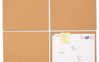 Cork Tile Panels, 12 x 12, Brown Surface, 4/Pack