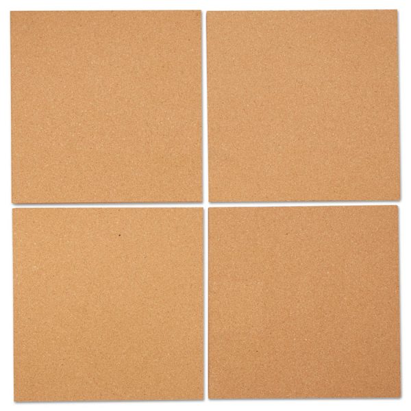 Cork Tile Panels, 12 x 12, Brown Surface, 4/Pack - Image 3