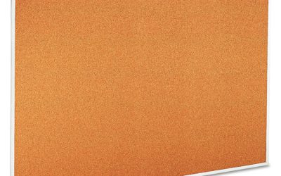 Cork Bulletin Board, 48 x 36, Tan Surface, Aluminum Frame