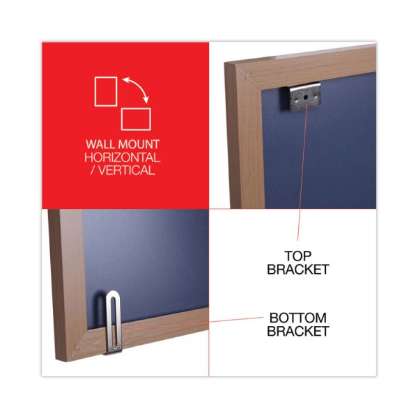 Deluxe Melamine Dry Erase Board, 36 x 24, Melamine White Surface, Oak Fiberboard Frame - Image 5
