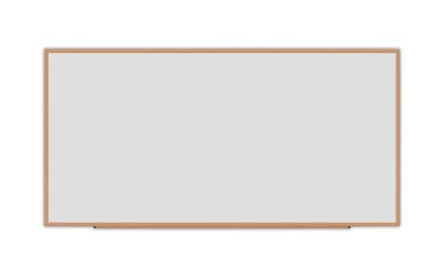 Deluxe Melamine Dry Erase Board, 96 x 48, Melamine White Surface, Oak Fiberboard Frame