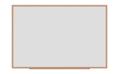Deluxe Melamine Dry Erase Board, 72 x 48, Melamine White Surface, Oak Fiberboard Frame