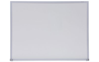 Melamine Dry Erase Board with Aluminum Frame, 24 x 18, White Surface, Anodized Aluminum Frame