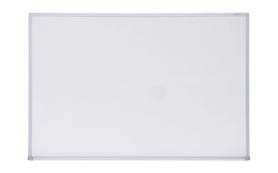 Melamine Dry Erase Board with Aluminum Frame, 36 x 24, White Surface, Anodized Aluminum Frame
