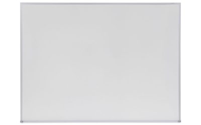 Melamine Dry Erase Board with Aluminum Frame, 48 x 36, White Surface, Anodized Aluminum Frame