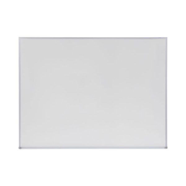 Melamine Dry Erase Board with Aluminum Frame, 48 x 36, White Surface, Anodized Aluminum Frame