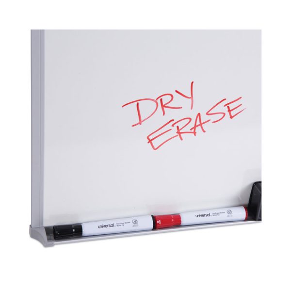 Melamine Dry Erase Board with Aluminum Frame, 48 x 36, White Surface, Anodized Aluminum Frame - Image 6