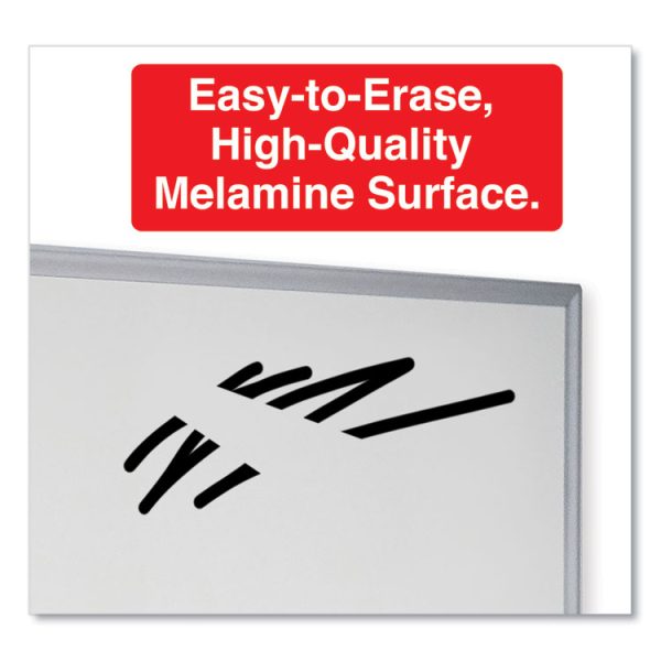 Deluxe Melamine Dry Erase Board, 72 x 48, Melamine White Surface, Silver Anodized Aluminum Frame - Image 6